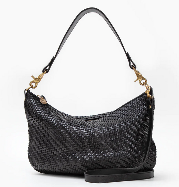 Clare V. Moyen Messenger in Natural Woven Check - Bliss Boutiques