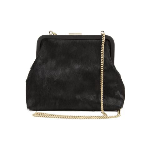 Clare V Black Pebbled Leather Clutch