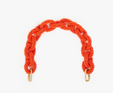 Clare V poppy seed bead link shortie strap at maeree