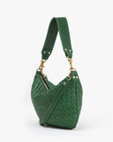 Clare V evergreen woven checker moyen messenger bag at maeree 