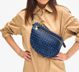 Clare v navy checker woven grande Fanny at maeree