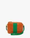 Clare V green sailcord crossbody strap at maeree