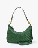 Clare V evergreen woven checker moyen messenger bag at maeree 