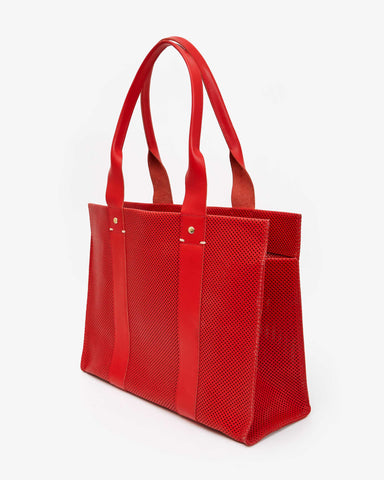 Clare V tomate red noemie tote at maeree