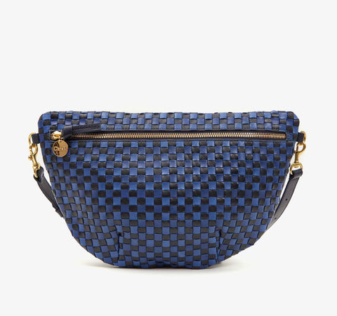 Clare v navy checker woven grande Fanny at maeree