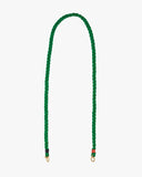 Clare V green sailcord crossbody strap at maeree