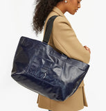 Clare V Twinkle patent leather crinkle grande bateau tote at maeree