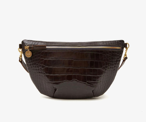 Clare V kalamata embossed croco grande Fanny at Maeree