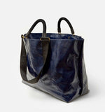 Clare V Twinkle patent leather crinkle grande bateau tote at maeree