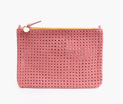Clare V, Bags, Clare V Perforated Pink Green Circle Clutch Bag