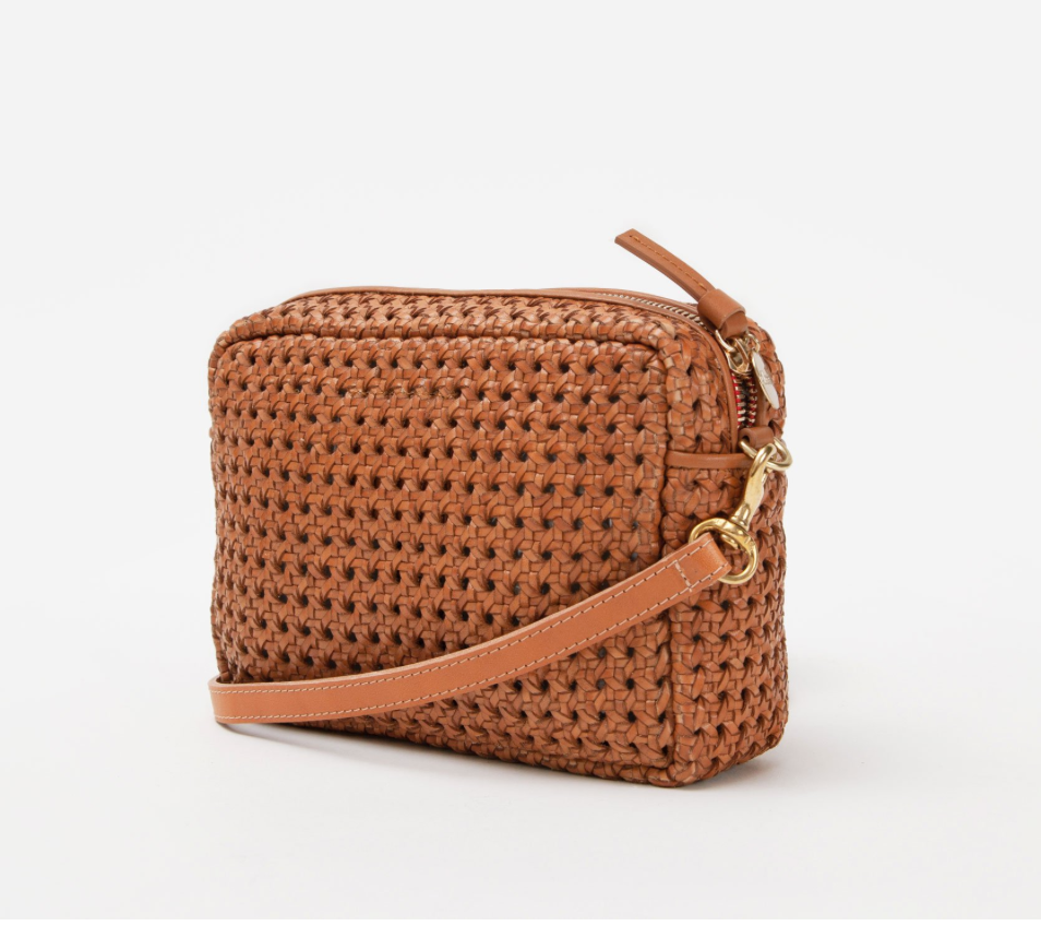 Clare V, Bags, Clare V Marisol Coral And Brown Woven Purse