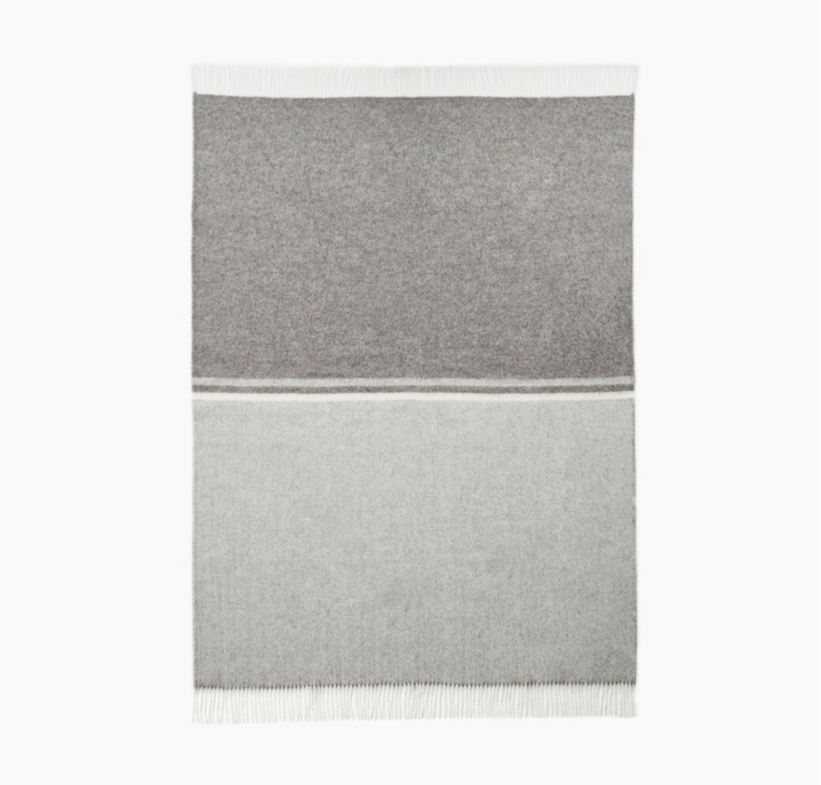 Grey Wool Blanket with Leather Handle Strap – Asher + Rye