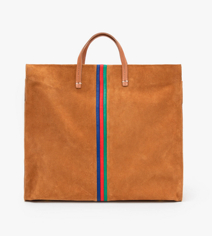 Clare V. Simple Perforated Suede Tote