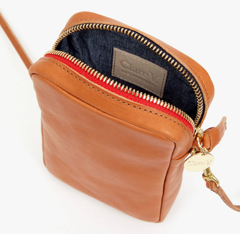 Clare V. Two Tone Fanny Pack - Navy/Blood Orange