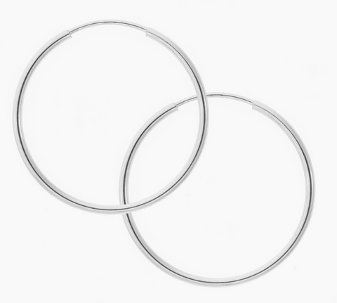 Simple Sterling Silver Hoops