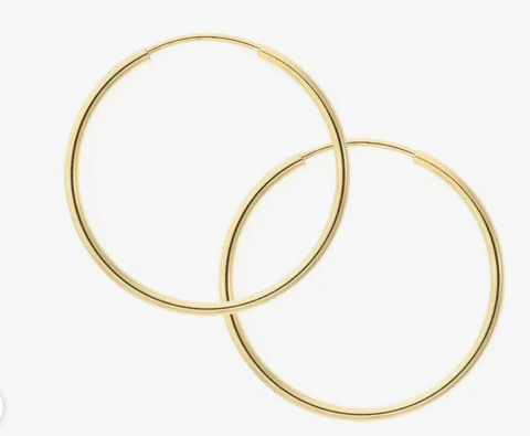 Medium Simple Gold Hoops