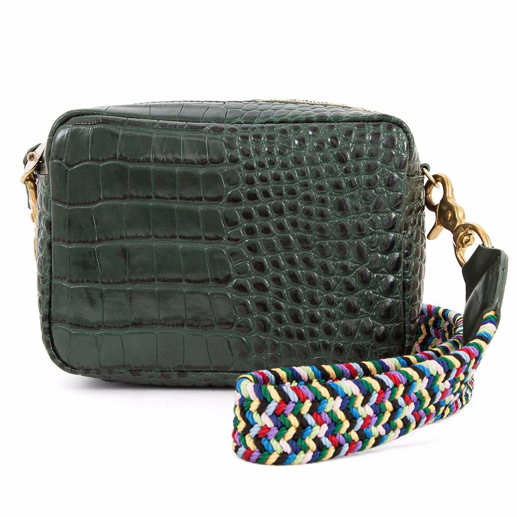 Clare V. Croc-Embossed Midi Sac Crossbody Bag - Green Crossbody Bags,  Handbags - W2436282