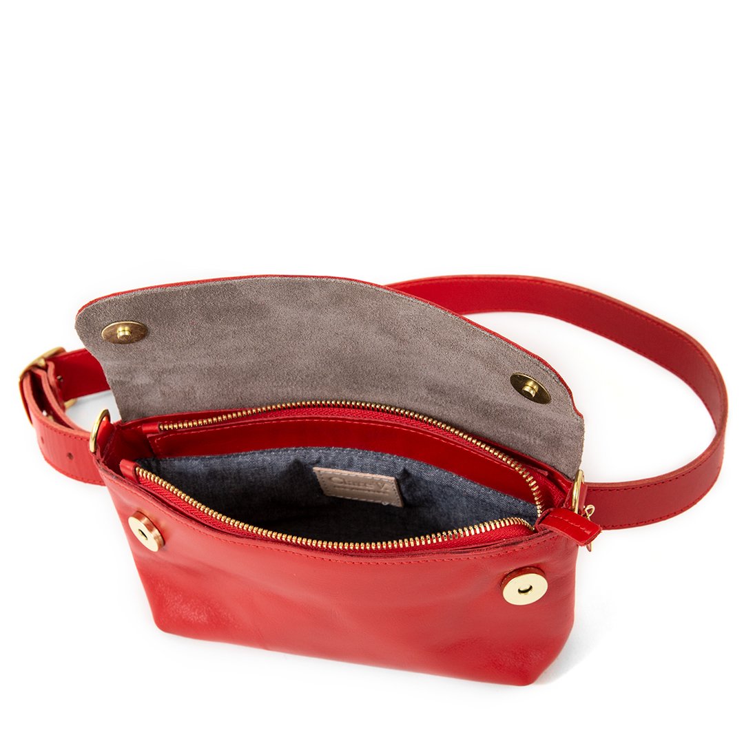 Leather handbag Clare V Red in Leather - 34124042