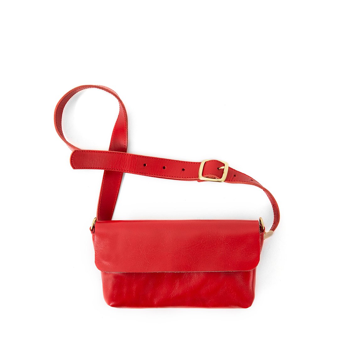 Clare V. Fanny Pack Cherry Red Chantal W/Navy Checkers – Juliana's Boutique  SF