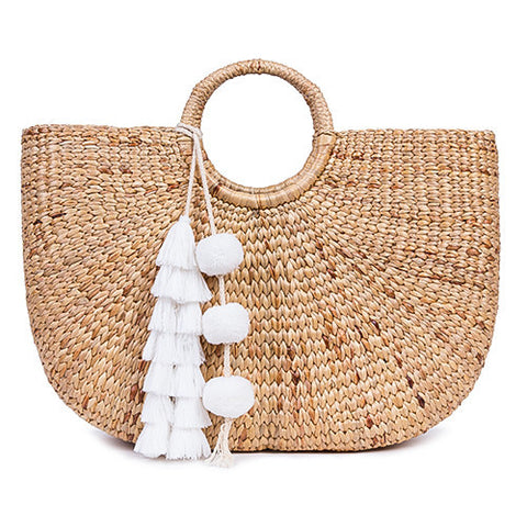 White Tasseled Basket Bag – maeree